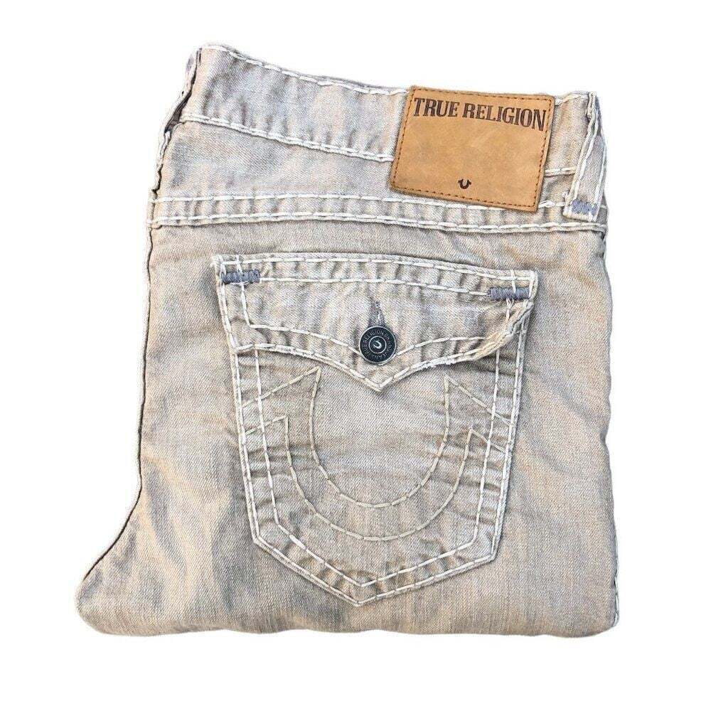 RARE True Religion Jeans Size 42 RICKY FLAP T Brown